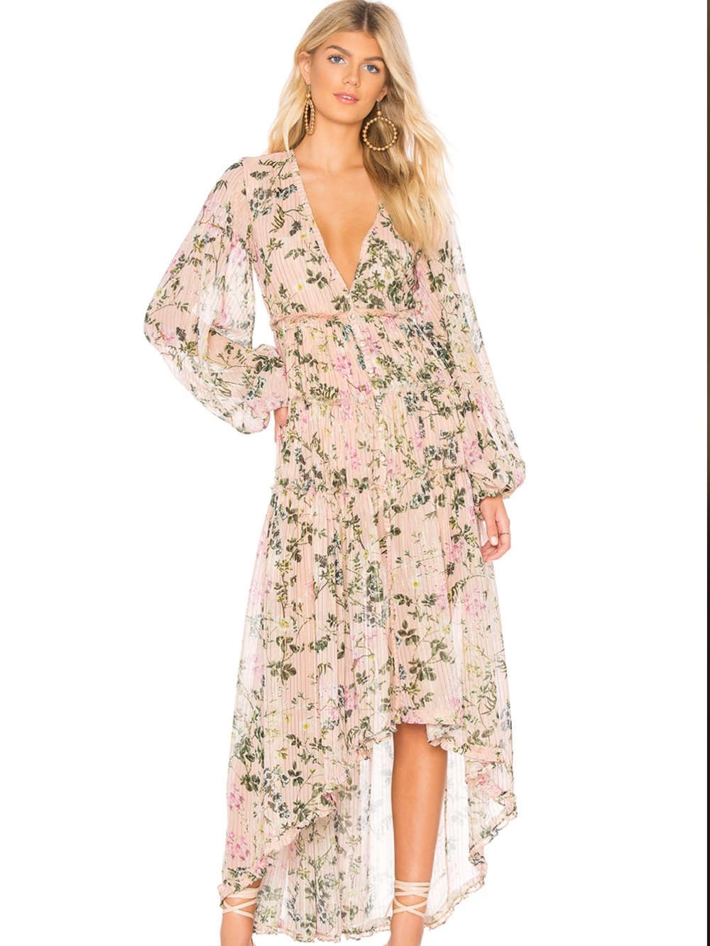 Rococo Sand Pink Floral Dress